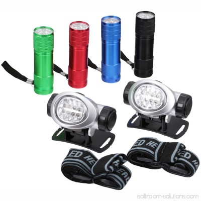 Ozark Trail® Outdoor Equipment LED Flashlights & Headlamps Combo with Batteries Variety Pack 6 pc Carded Pack 552941426